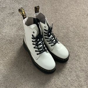 Dr. Martens White Platform boots